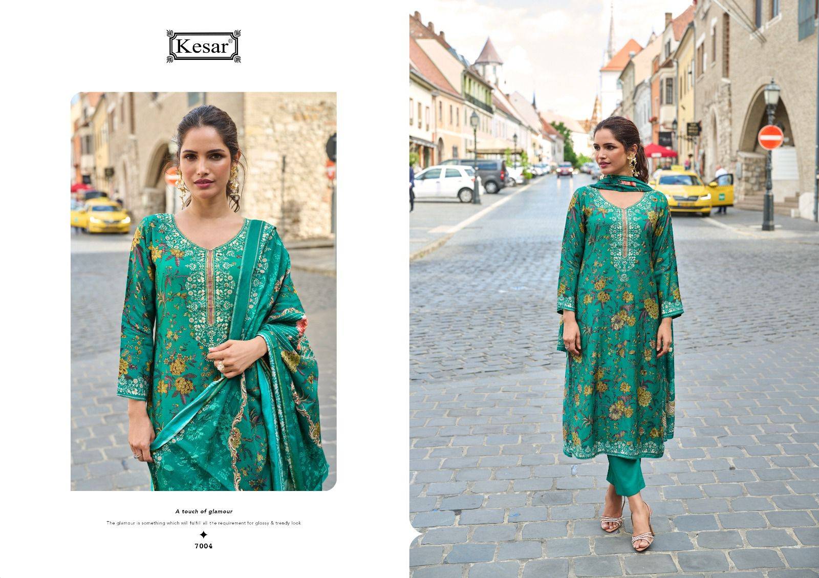 ARMANI by KESAR KARACHI 5001 to 5004 series pure viscose muslin dresses at Wholesale Price